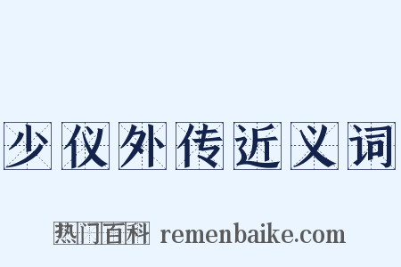 少仪外传近义词是什么意思的图片